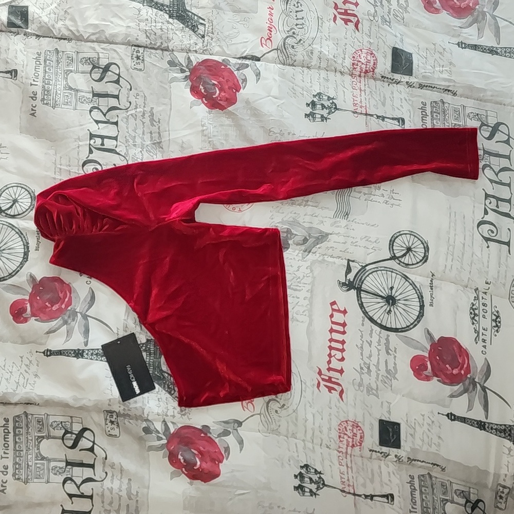 One Shoulder Top Blouse Crop Top